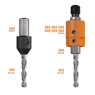 Brocas helicoidales para taladros pequeños pasantes (cortes 60°) Brocas helicoidales para taladros pequeños pasantes (cortes 60°)
