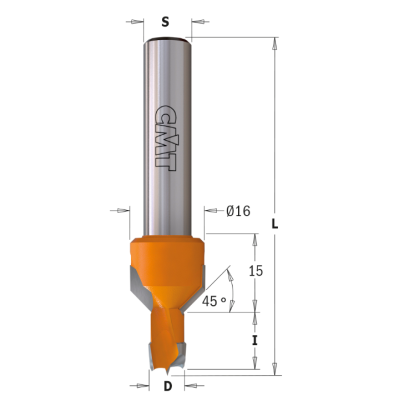 Broca para Furo Cego em Metal Duro com Escareador Broca para Furo Cego em Metal Duro com Escareador